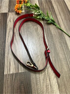 Fashion Red Crossbody Strap with Gold Hardware - replacement bag strap